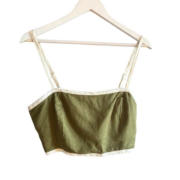 House of Harlow 1960 EUC Linen Contrast Crop Trop - Picture 4 of 11